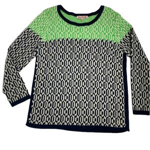 Juicy Couture Aquarius Geo  Pullover 100%Wool XL